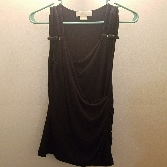 Michael Kors Tops - Michael Kors Black Sleeveless Wrap Blouse